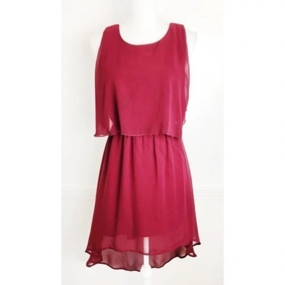 Everly • Burgundy/Wine/Maroon High Low Dress - Picture 1 of 4